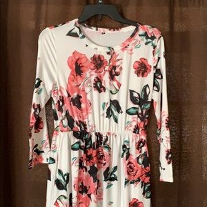 Long Floral Maxi Dress (Pockets)